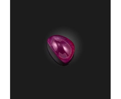 † † A loose cabochon ruby, weighing 6.50cts A verbal report stated that the ruby is unheated, origin: Burma