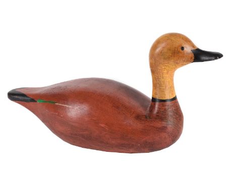 GUY TAPLIN (BRITISH B. 1939), RUDDY SHELDUCK, A CARVED AND STAINED WOOD MODEL OF A SHELDUCK  1990S Naturalistically modelled 