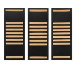A SET OF THREE FRAMED PANELS OF ANCIENT PAPYRUS