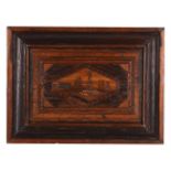 A SET OF FOUR NAPOLEONIC PRISONER OF WAR STRAW WORK PICTURES LATE 18TH OR EARLY 19TH CENTURY