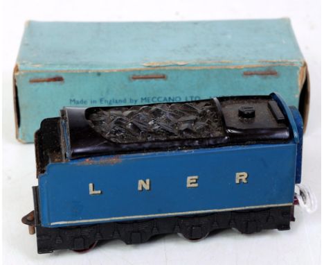 A Hornby Dublo blue "Sir Nigel Gresley" engine & tender which has been converted to 2 - rail evidence of corrosion mainly on 