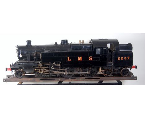 Live steam, finely built and very well detailed 7.25 inch gauge 2-6-4 STANIER class 4P boiler tank engine, finished unlined L