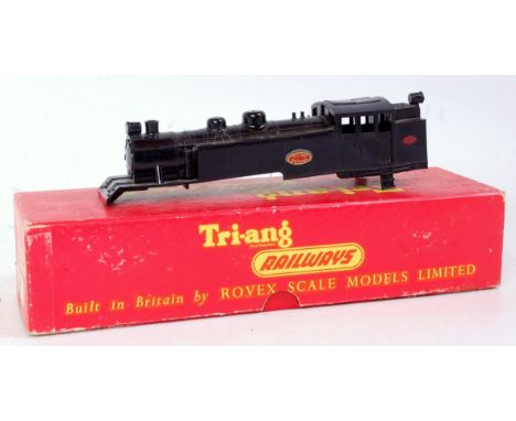 A Triang black TC series 4-6-4 tank engine body only (NM) in a R59 2-6-2 tank engine box (BG)