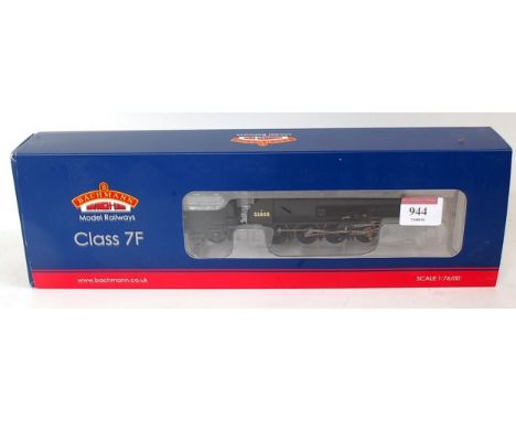 Bachmann 31-013 class 7F BR black late crest 53808 chip fitted; some detail parts missing (G) (BG)
