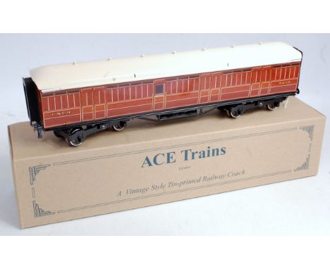 2 Ace Trains LNER teak coaches comprising C4 3rd class buffet car (M-BM) and Brian Wright LNER 5219 full brake (M-BM)