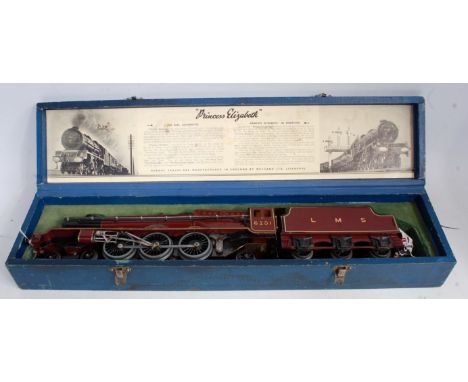 A 1938 Hornby "Princess Elizabeth" loco and tender 20V AC noticeable chips some touched in, light corrosion in a few places, 