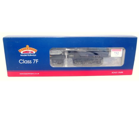 A Bachmann 31-012 ex SDJR class 7F 2-8-0 engine and tender factory weathered BR black No. 53810, DCC ready (M-BM)