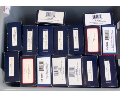 16 Bachmann mixed periods, mixed liveries, Queen Mary brake vans (G-BG)