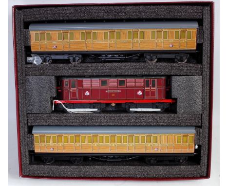 Ace Trains Ref C26AS MET Anniversary set containing Vickers Bo-Bo electric locomotive maroon No 13 "Dick Whittington" and 1st