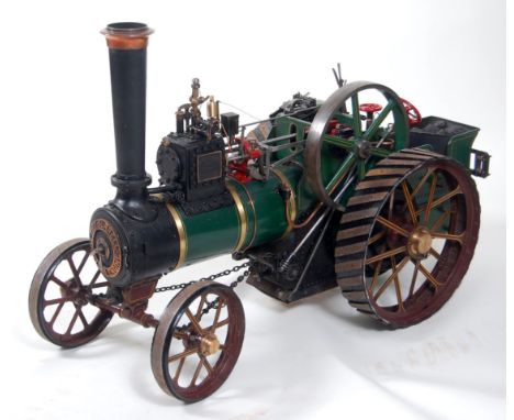 Live steam finely built and finished BURRELL 2 inch scale (1/6TH FULL SIZE), 7 NHP traction engine, single cylinder, single s