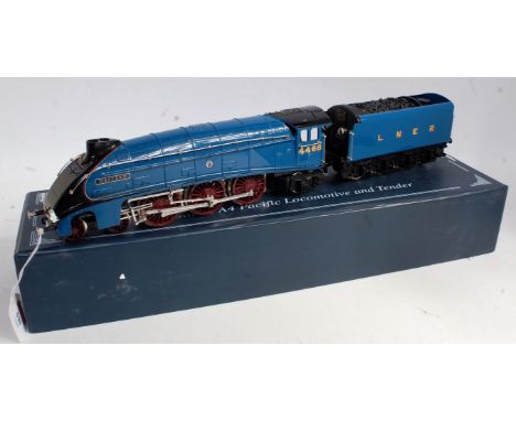 Ace Trains LNER blue class A4 engine and tender "Mallard" No 4468, some fingering to sides, with instructions (G-BG)