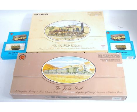 Bachman HO scale "The De Witt Clinton" train set comprising loco, tender, three coaches and track, appears unused (G) (BF) wi