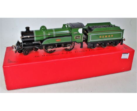 Ace Trains freelance 4-4-0 engine and tender "Celebration" classified LNER green livery as NS WGR (New South Wales Government
