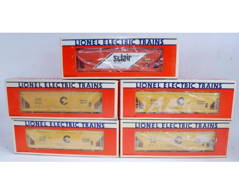 10 Lionel hopper cars Ref 6-17100, 6-17101, 6-17104, 6-17102 chassis system, 3 x 6-17107 Sclair, 6-17109 Norfolk & Western, 2