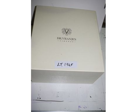 { Option of lots:  194F } Dr. Vranjes Firenze Rosso Nobile Decanter, bottle and diffuser gift set in original box ((19)