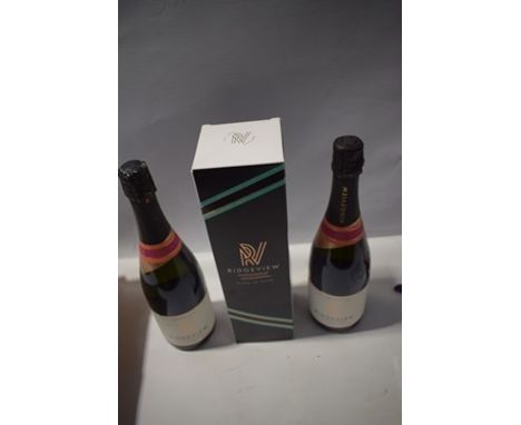 2 x 750ml bottles of Ridgeview Cavendish English sparkling wine and 1 x 750ml bottle of Ridgeview Limited Release Blanc de No