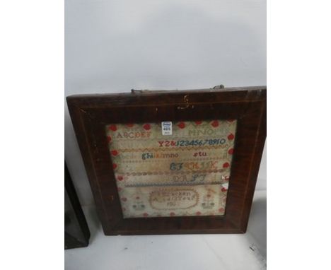 Four Victorian samplers including one sampler by I Bracken aged 13 years 1858 depicting the alphabet and floral motifs, (Prov