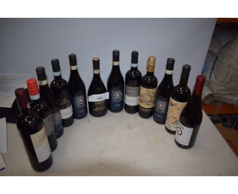 12 x bottles of assorted Italian red wine including 4 x Cascin Adelaide Barolo 2019 (ES17) (12)