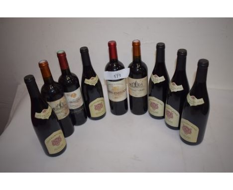 9 x assorted bottles of French red wine including 5 x Les Champs Benis Cuvee des Vignerons 2023 (C17) (9)