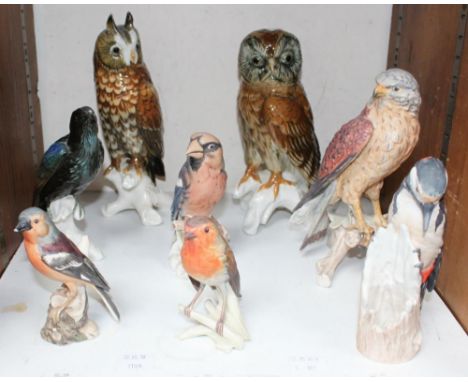 SECTION 22.  Three Karl Ens large ceramic bird studies, together with five large Goebel bird studies (8) 