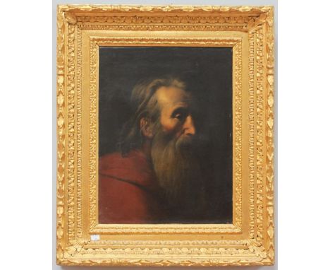 Attributed to Jusepe de Ribera (1591-1652) /called Lo Spagnoletto.  St Peter, head and shoulders, oil on canvas, 65 x 49cm, i