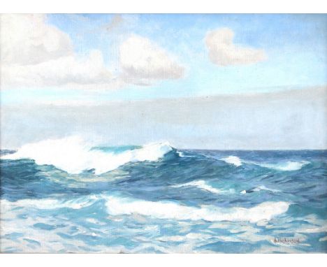 Norman Wilkinson (British 1878-1971)/Seascape/signed/oil on board, 24cm x 34cm Condition Report: ARR Artist's Resale Right ma