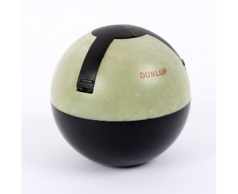 Roanoid for Roxon, a Dunlop bakelite tennis ball ashtray, black with green marbling, circa 1930, 8.5cm high/Note: designed in