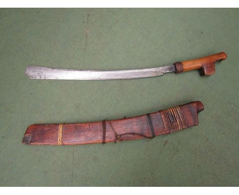 A sword with scabbard, Bornean, from Sabah 