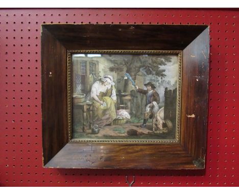 After George Morland ''The Idle Laundress'' engraved by William Blake published by J.R Smith 1788 King St Covent Garden 20cm 