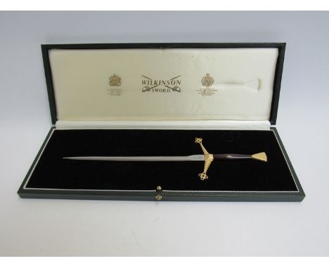 A boxed Wilkinson Sword presentation letter opener 