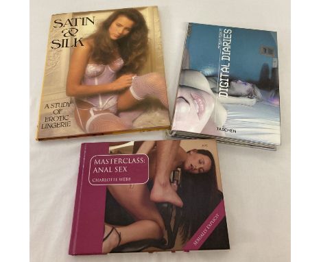 3 hardback adult erotic books to include Digital Diaries by Natacha Merritt, photo art book. From Taschen 2000. Also includes