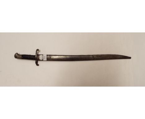 A mid-19th century Enfield rifle bayonet with a scabbard