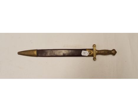 An American Foot Artillery Model 1832 type sword, the guard stamped WAJ (?), with a scabbard