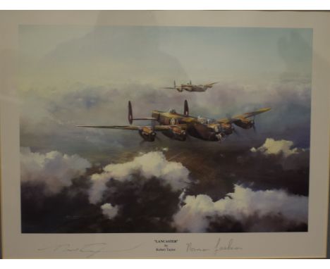 A Robert Taylor artist's proof limited edition print, Welcome Sight, 618/1000, another, Lancaster, and two others similar (4)