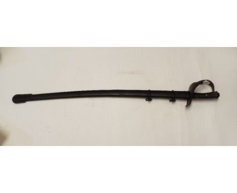 An early 19th century heavy cavalry trooper's type sword, with a scabbard