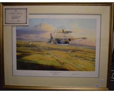 A Robert Taylor artist's proof limited edition print, Severn Trail, 441/850, and another, Canberras over Cambridgeshire, 390/