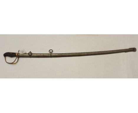 A juvenile's sword, with a wire bound grip, with a scabbard