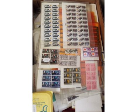 Assorted QE II commemorative stamps, in blocks and part sheets, other stamps, PHQ cards, first day covers and other items (bo
