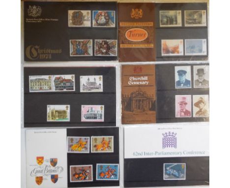 Assorted presentation packs, first day covers, stamps and other items (box)