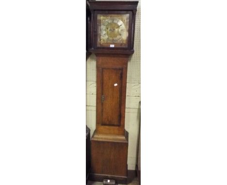 A longcase clock, the 24 cm square brass dial signed Jackson, Henley, fitted a 30 hour movement, in an oak case, 192 cm high 