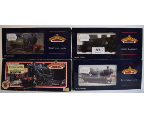A Bachmann Branch-Line 00 gauge locomotive and tender, 2-6-0, Southern 1824 N Class, 32-153, and six others, including 32-076
