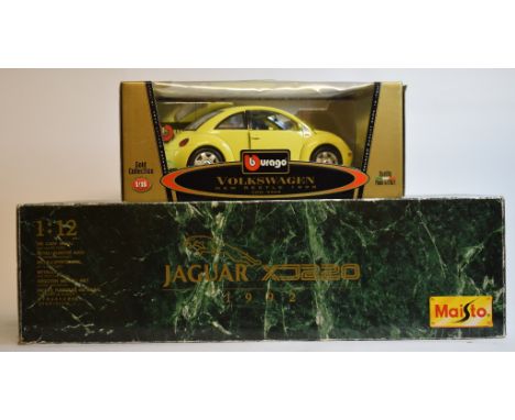 A Maisto 1-12 scale die-cast Jaguar XJ220, and other assorted vehicles, including Lledo Days Gone, Burago, and Matchbox Model