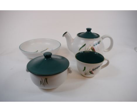 A Denby Greenwheat dinner and tea service (2 boxes)