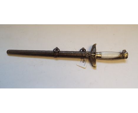 A German Government Official's dagger, with scabbard, of post war manufacture