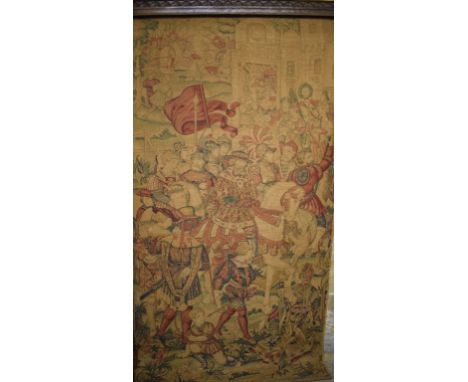 A printed tapestry style wall hanging