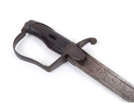 A 1796 Pattern type light cavalry officer's sword, the blade engraved  a mounted Hussar, moon, star and other motifs  See ill