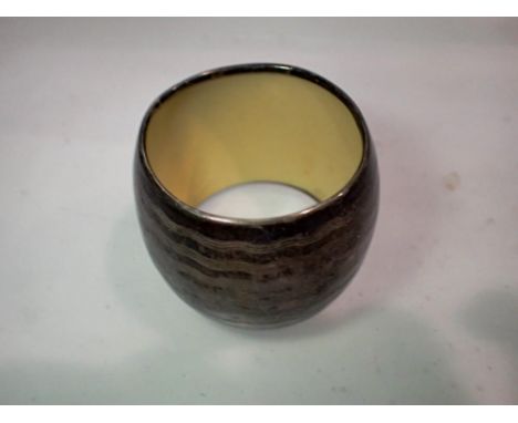 Hallmarked silver napkin ring. UK P&amp;P Group 1 (£16+VAT for the first lot and £2+VAT for subsequent lots) 