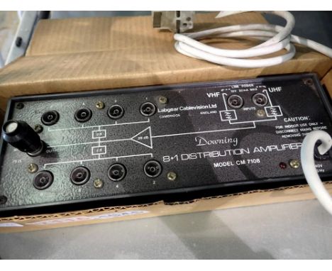 Boxed RF aerial distribution amplifier. UK P&amp;P Group 2 (£20+VAT for the first lot and £4+VAT for subsequent lots) 