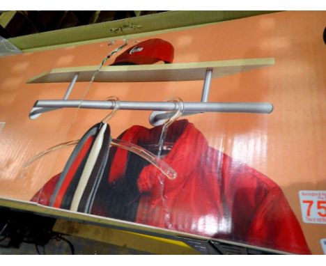 Boxed two in one wall shelf of hanger wall unit. Not available for in-house P&amp;P 