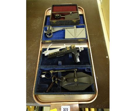 Parcel of four boxed scientific instruments